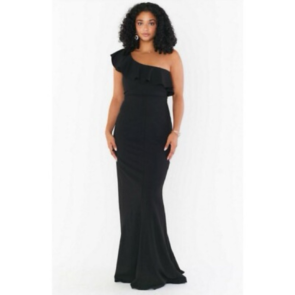 Show Me Your MuMu Black One Shoulder Dress